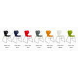 Mata Chair - Sled Base-Lunchroom Chairs-Olive-No seat pad-Commercial Traders - Office Furniture