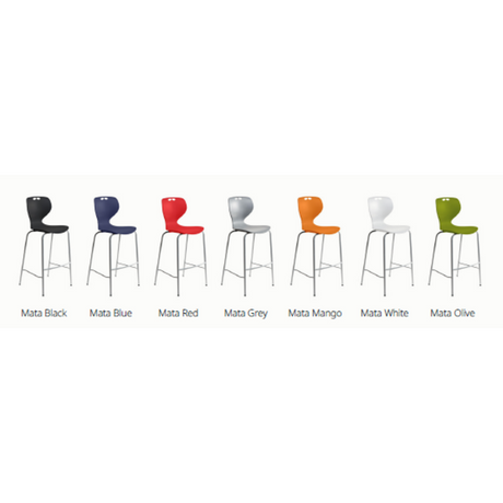 Mata Bar Stool-Lunchroom Chairs-No seat pad-Mango-Commercial Traders - Office Furniture