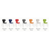 Mata Chair-Lunchroom Chairs-Olive-No seat pad-Black Powdercoat-Commercial Traders - Office Furniture