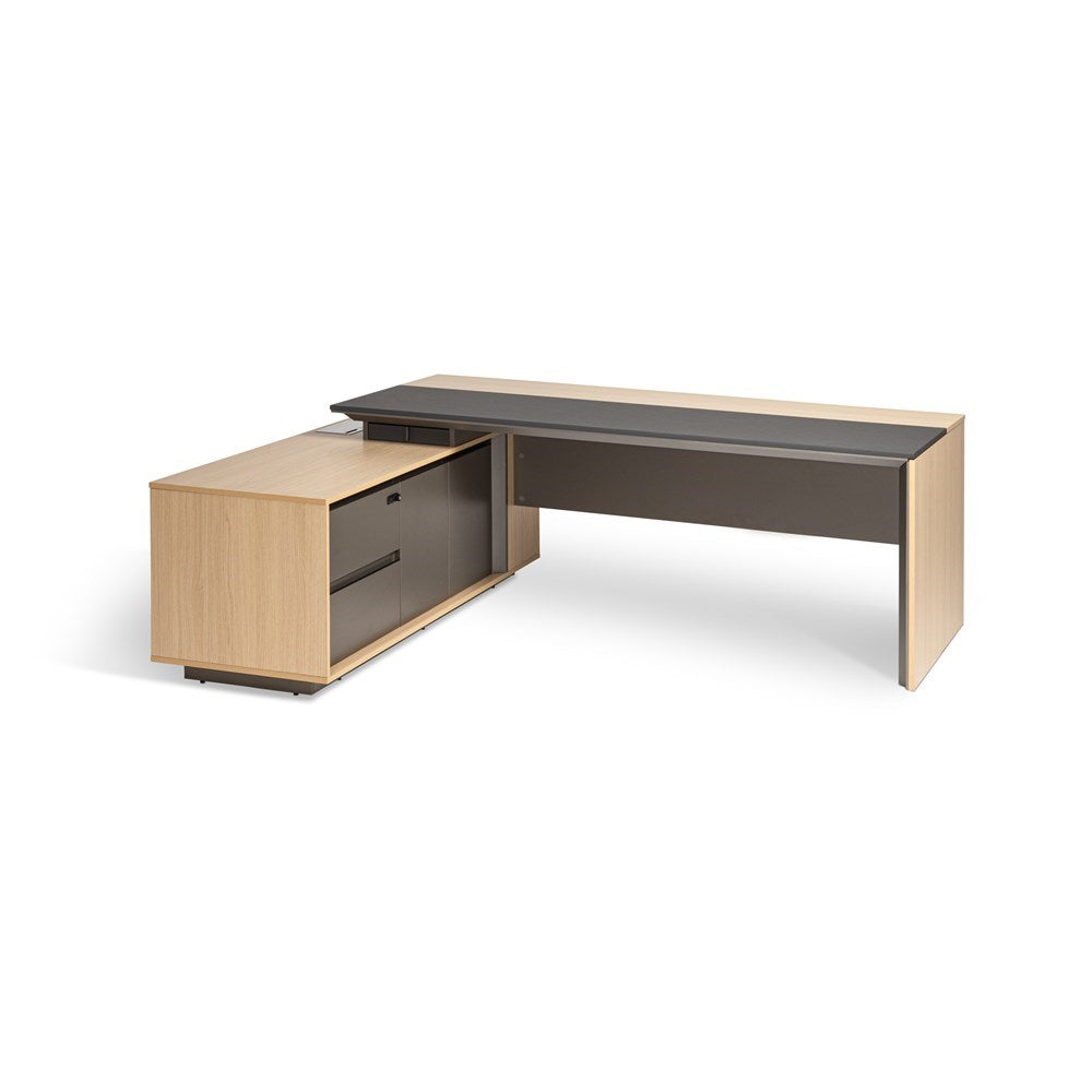 Maxim Executive Desk with Side Cabinet