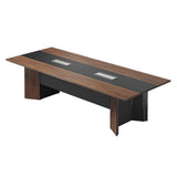 Maxim Boardroom Table-Meeting Tables-Felix Walnut-3000 x 1200-Commercial Traders - Office Furniture
