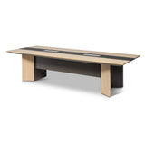 Maxim Boardroom Table-Meeting Tables-White Oak-3000 x 1200-Commercial Traders - Office Furniture