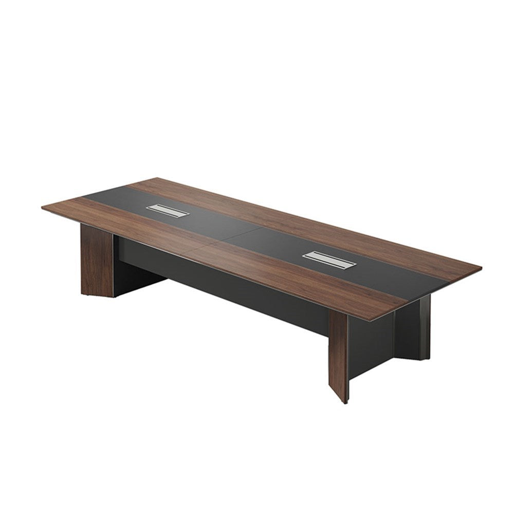 Maxim Boardroom Table-Meeting Tables-Felix Walnut-3600 x 1350-Commercial Traders - Office Furniture
