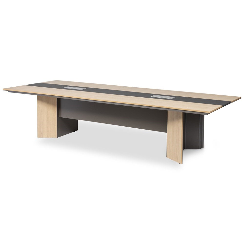 Maxim Boardroom Table-Meeting Tables-White Oak-3600 x 1350-Commercial Traders - Office Furniture