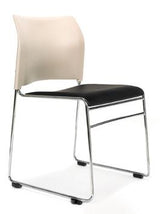 Buro Maxim Visitor Chair-Meeting Room Furniture-Black Seat Back-Assembled - Auckland And Christchurch-Black Frame-Commercial Traders - Office Furniture