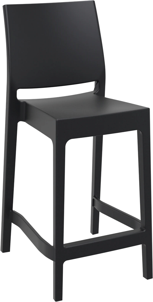 MayMay Stool 650H-Barstools-Black-Commercial Traders - Office Furniture
