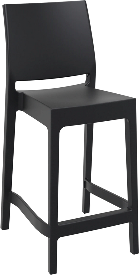 MayMay Stool 650H-Barstools-Black-Commercial Traders - Office Furniture