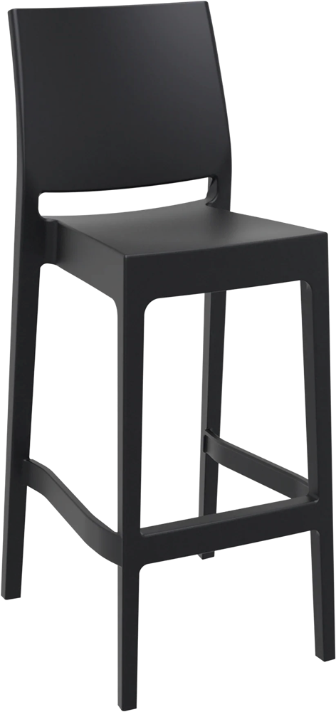 MayMay Stool 750H-Barstools-Black-Commercial Traders - Office Furniture
