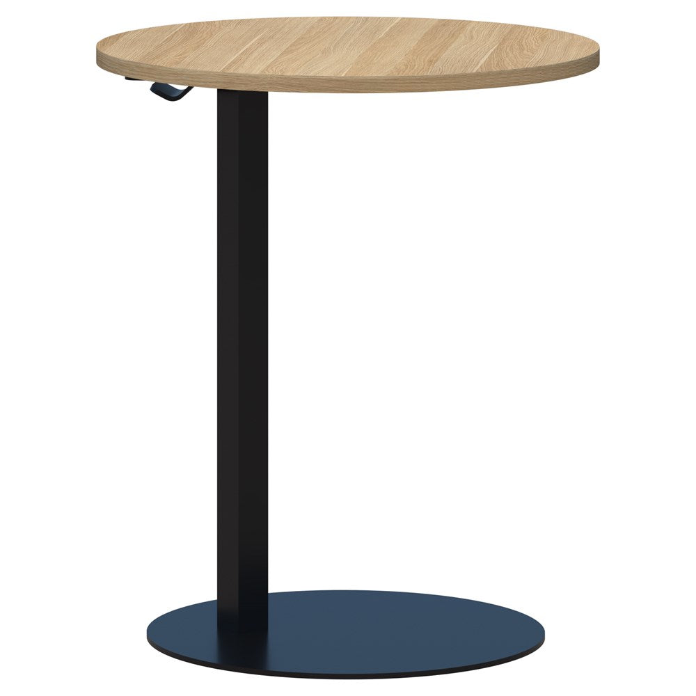 Memo Laptop Table-Reception Furniture-Classic Oak-Oval-Commercial Traders - Office Furniture