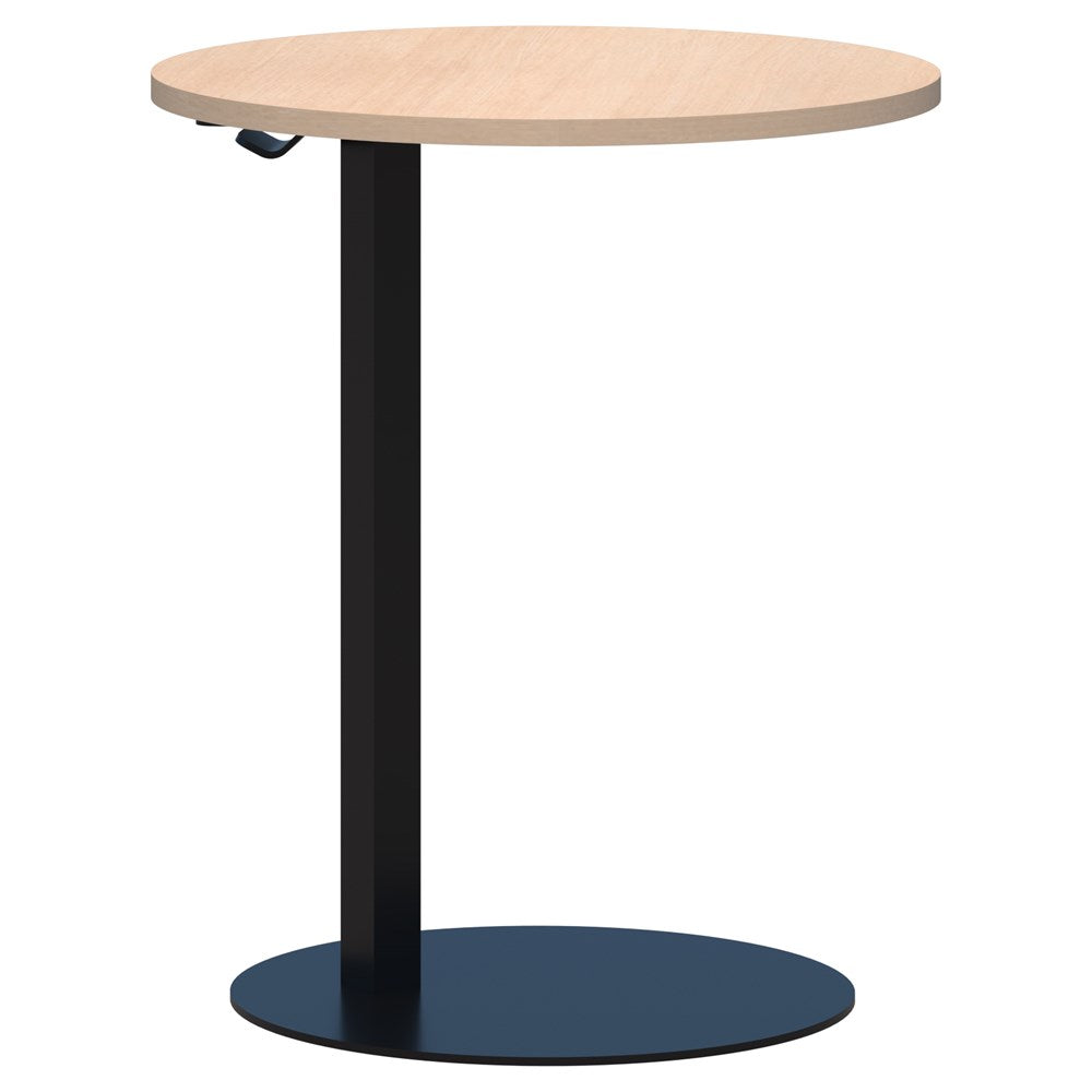 Memo Laptop Table-Reception Furniture-Refined Oak-Oval-Commercial Traders - Office Furniture