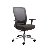 Buro Mentor Mesh Executive Chair-Office Chairs-Polished Alloy-Yes arms please-Flat Pack Please-Commercial Traders - Office Furniture