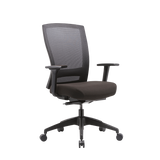 Buro Mentor Mesh Executive Chair-Office Chairs-Black Nylon-Yes arms please-Flat Pack Please-Commercial Traders - Office Furniture