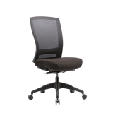 Buro Mentor Mesh Executive Chair-Office Chairs-Black Nylon-No arms thanks-Flat Pack Please-Commercial Traders - Office Furniture