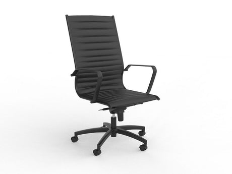 Metro Executive Chair-Office Chairs-High Back-Black-Flat Pack Please-Commercial Traders - Office Furniture