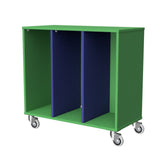 Tote Tray Storage Unit 3 Mobile-Education Furniture-Green/Blue-Commercial Traders - Office Furniture