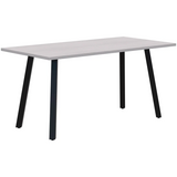 Modella II Table-Meeting Tables-1500 x 750-Silver Strata-Black-Commercial Traders - Office Furniture