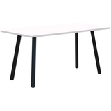 Modella II Table-Meeting Tables-1500 x 750-Snow Velvet-Black-Commercial Traders - Office Furniture