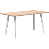 Modella II Table-Meeting Tables-1500 x 750-Refined Oak-White-Commercial Traders - Office Furniture