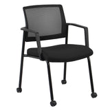 Buro Molti Visitor Chair-Meeting Room Furniture-Black-Flat Pack-Commercial Traders - Office Furniture