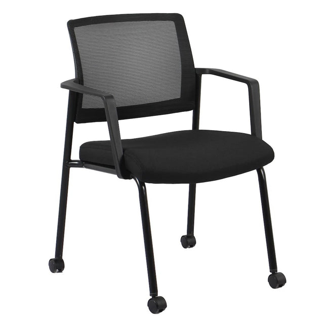Buro Molti Visitor Chair-Meeting Room Furniture-Black-Flat Pack-Commercial Traders - Office Furniture