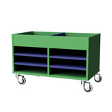 Trolley Multi Use Storage-Education Furniture-Green/Blue-800-Commercial Traders - Office Furniture