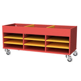 Trolley Multi Use Storage-Education Furniture-Red/Yellow-1200-Commercial Traders - Office Furniture