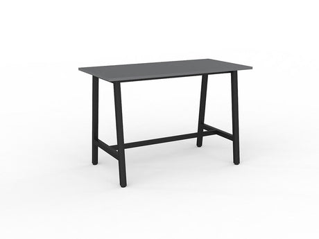 Cubit Bar Leaner-Meeting Room Furniture-1600 x 800-Silver-Black-Commercial Traders - Office Furniture