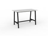 Cubit Bar Leaner-Meeting Room Furniture-1600 x 800-White-Black-Commercial Traders - Office Furniture