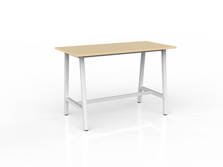 Cubit Bar Leaner-Meeting Room Furniture-1600 x 800-Nordic Maple-White-Commercial Traders - Office Furniture