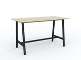 Cubit Bar Leaner-Meeting Room Furniture-1800 x 900-Nordic Maple-Black-Commercial Traders - Office Furniture