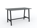 Cubit Bar Leaner-Meeting Room Furniture-1800 x 900-Silver-Black-Commercial Traders - Office Furniture