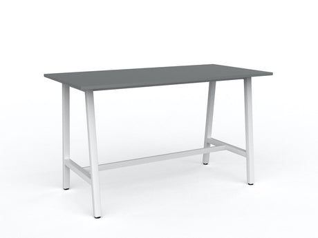 Cubit Bar Leaner-Meeting Room Furniture-1800 x 900-Silver-White-Commercial Traders - Office Furniture