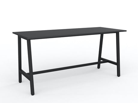 Cubit Bar Leaner-Meeting Room Furniture-2200 x 900-Black-Black-Commercial Traders - Office Furniture