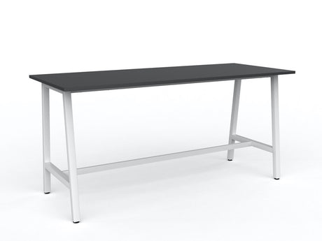 Cubit Bar Leaner-Meeting Room Furniture-2200 x 900-Black-White-Commercial Traders - Office Furniture