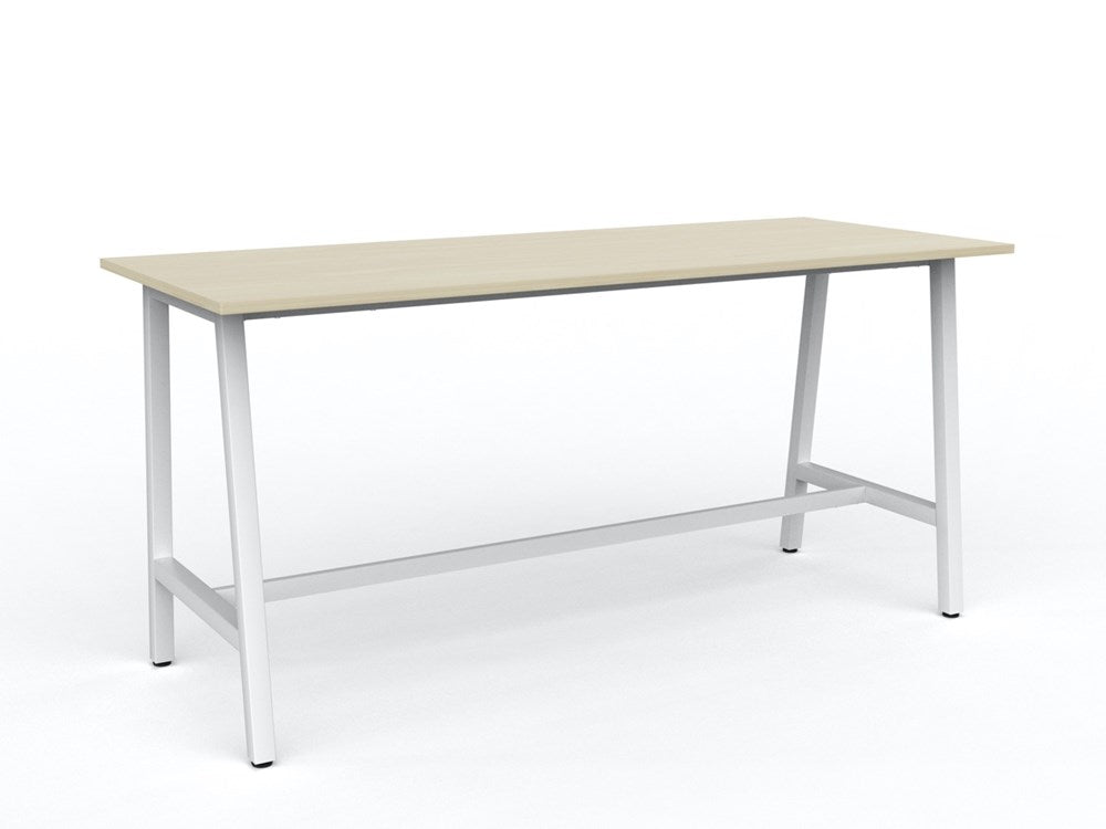 Cubit Bar Leaner-Meeting Room Furniture-2200 x 900-Nordic Maple-White-Commercial Traders - Office Furniture