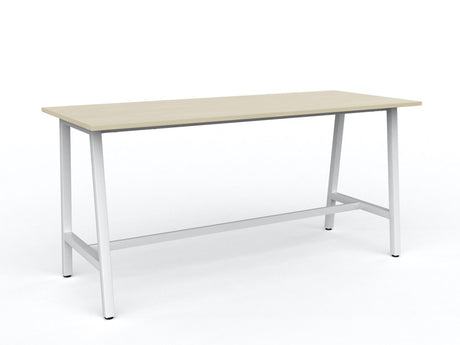 Cubit Bar Leaner-Meeting Room Furniture-2200 x 900-Nordic Maple-White-Commercial Traders - Office Furniture