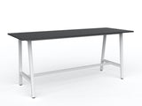 Cubit Bar Leaner-Meeting Room Furniture-2400 x 900-Black-White-Commercial Traders - Office Furniture