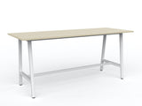 Cubit Bar Leaner-Meeting Room Furniture-2400 x 900-Nordic Maple-White-Commercial Traders - Office Furniture