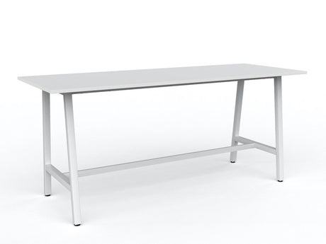 Cubit Bar Leaner-Meeting Room Furniture-2400 x 900-White-White-Commercial Traders - Office Furniture