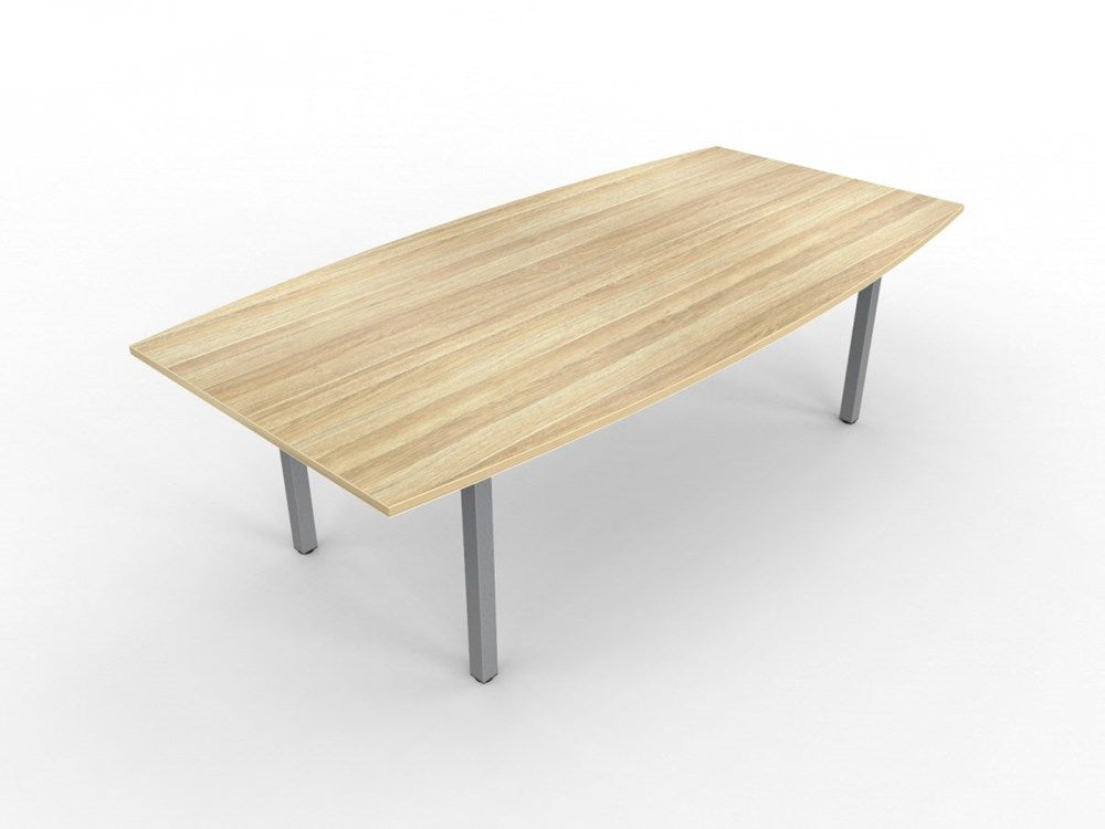 Cubit Boardroom Table-Meeting Room Furniture-Atlantic Oak-Silver-Commercial Traders - Office Furniture