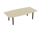 Cubit Boardroom Table-Meeting Room Furniture-Nordic Maple-Black-Commercial Traders - Office Furniture