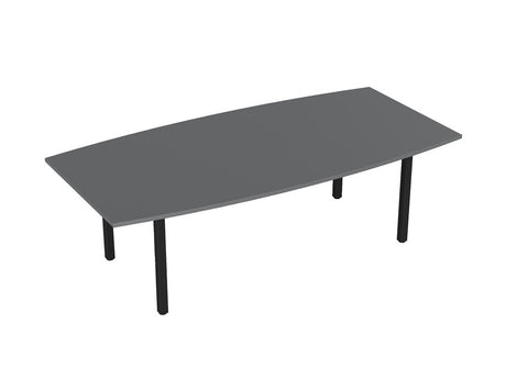 Cubit Boardroom Table-Meeting Room Furniture-Silver-Black-Commercial Traders - Office Furniture