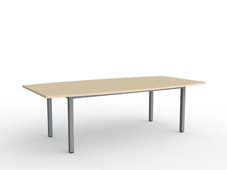 Cubit Boardroom Table-Meeting Room Furniture-Nordic Maple-Silver-Commercial Traders - Office Furniture