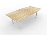 Cubit Boardroom Table-Meeting Room Furniture-Atlantic Oak-White-Commercial Traders - Office Furniture