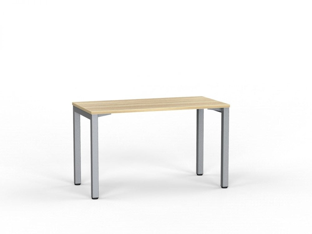 Cubit Desk-Desking-1200 x 600-Atlantic Oak-Silver-Commercial Traders - Office Furniture