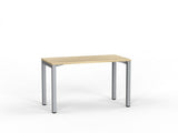 Cubit Desk-Desking-1200 x 600-Atlantic Oak-Silver-Commercial Traders - Office Furniture