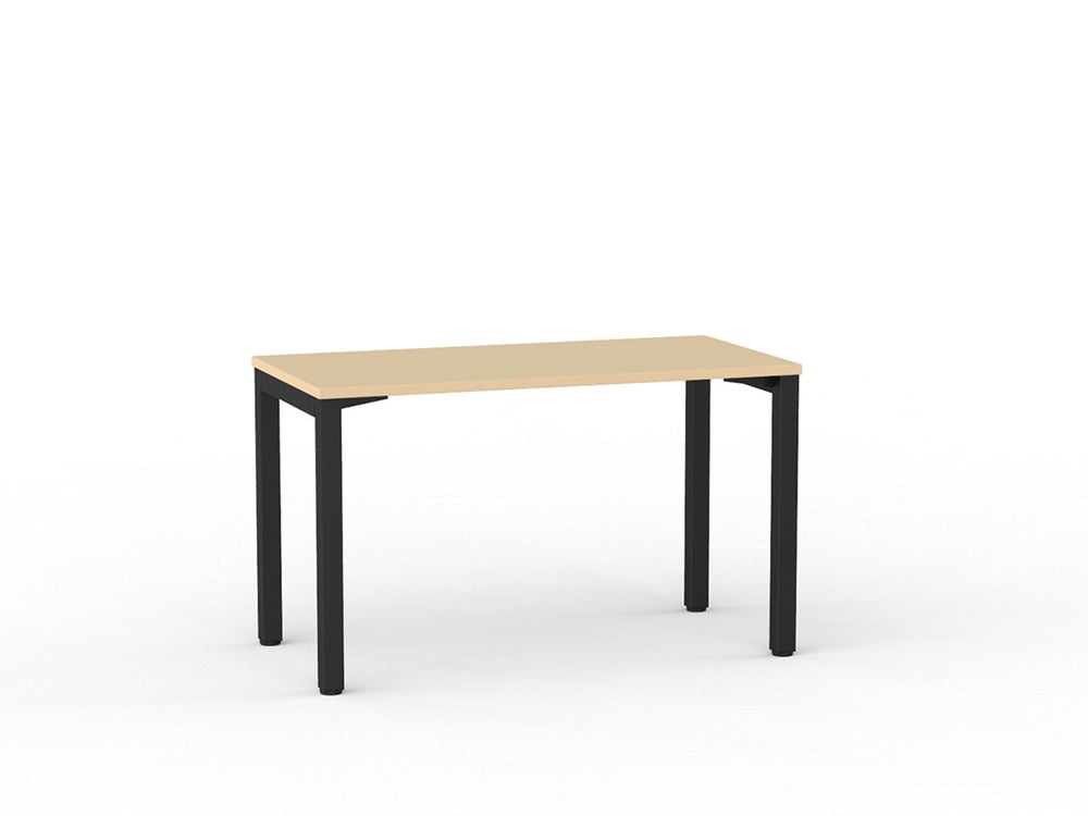 Cubit Desk-Desking-1200 x 600-Nordic Maple-Black-Commercial Traders - Office Furniture