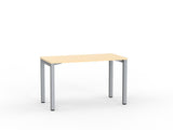 Cubit Desk-Desking-1200 x 600-Nordic Maple-Silver-Commercial Traders - Office Furniture