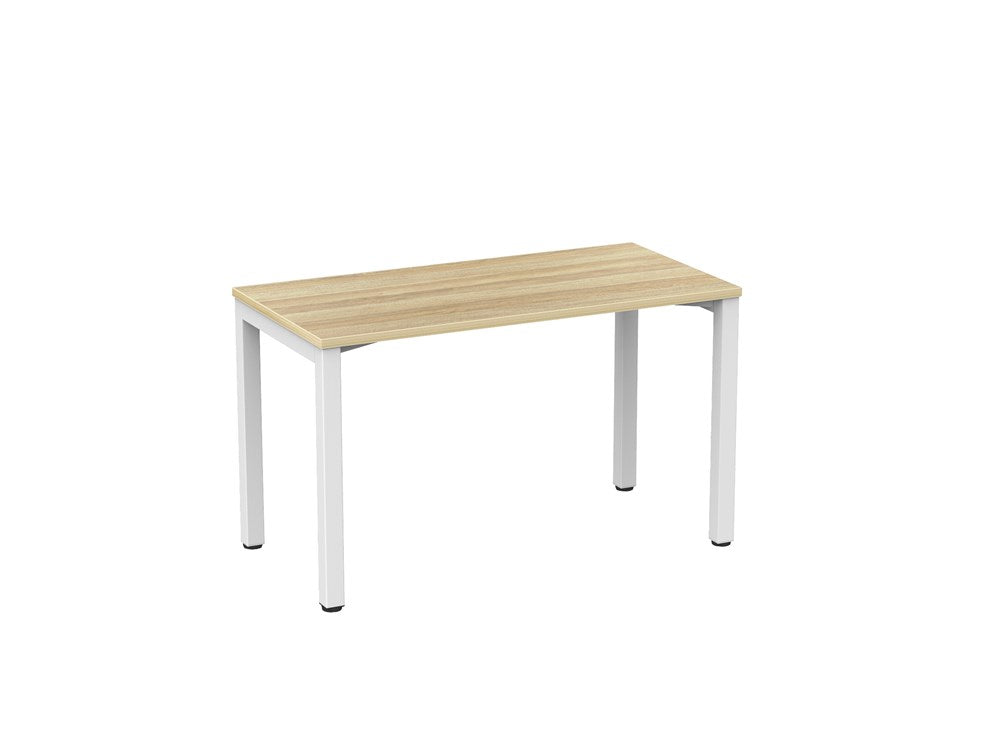 Cubit Desk-Desking-1200 x 600-Atlantic Oak-White-Commercial Traders - Office Furniture