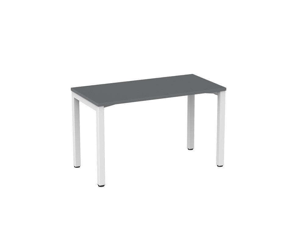 Cubit Desk-Desking-1200 x 600-Silver-White-Commercial Traders - Office Furniture